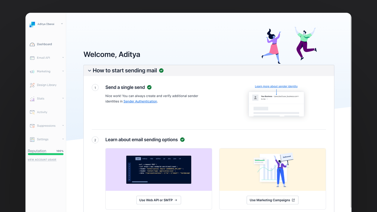 SendGrid welcome guide