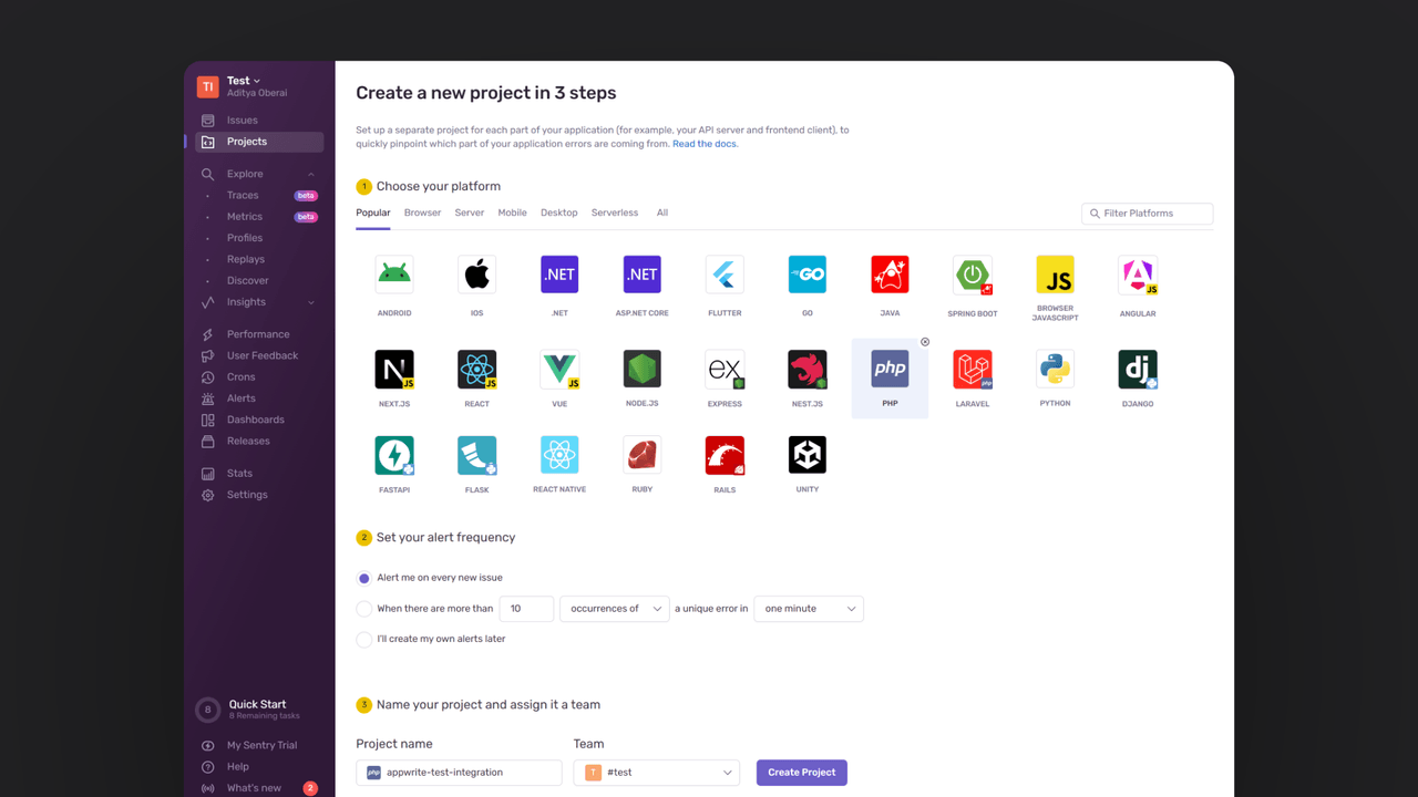 Create project