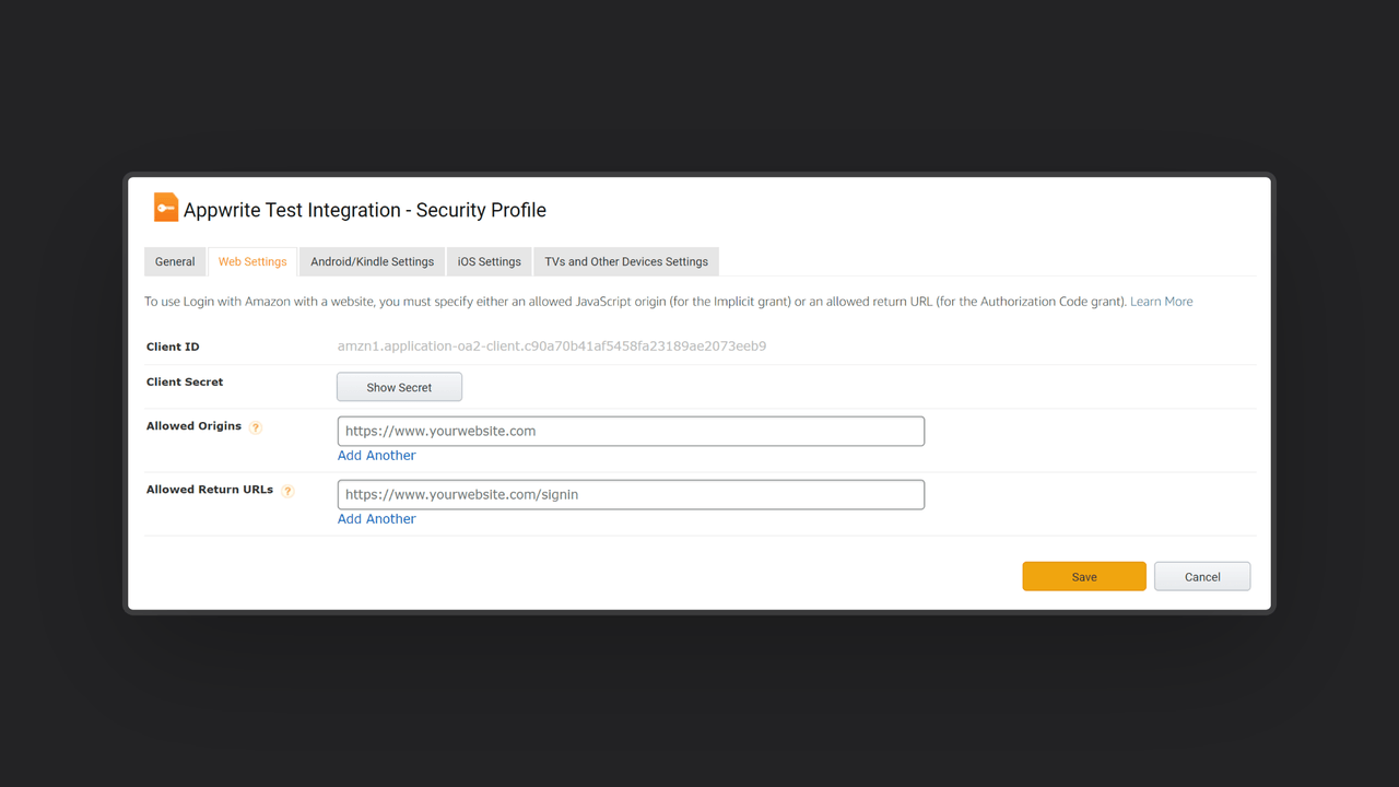 New security profile