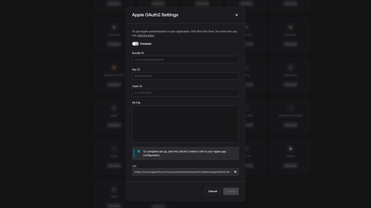 Apple provider