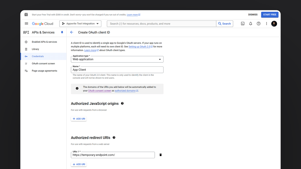 OAuth client ID