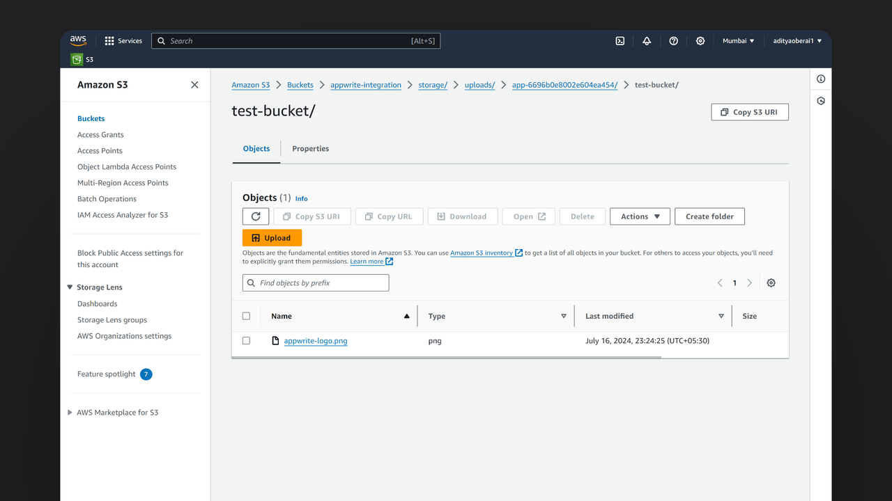 File on Amazon S3